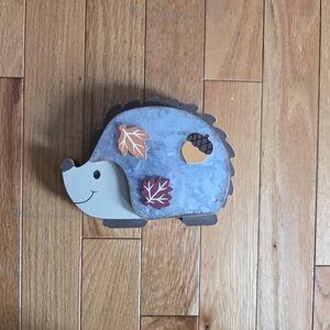 Gray and Brown Hedgehog Fall Decor